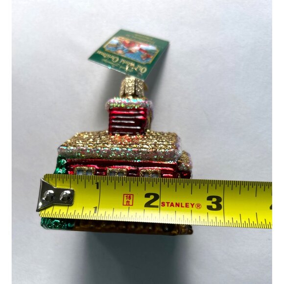 2001 Merch Family’s Old World Christmas Little Red Glass School House Ornament - Picture 5 of 15